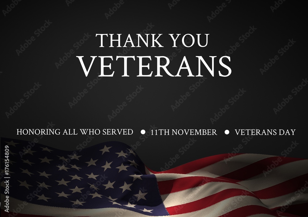 Obraz premium veterans day flag
