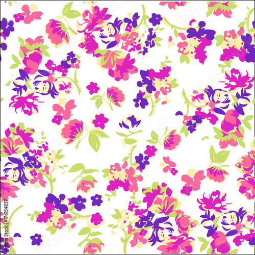 Wallpaper Mural  wallpaper seamless flower pattern Torontodigital.ca