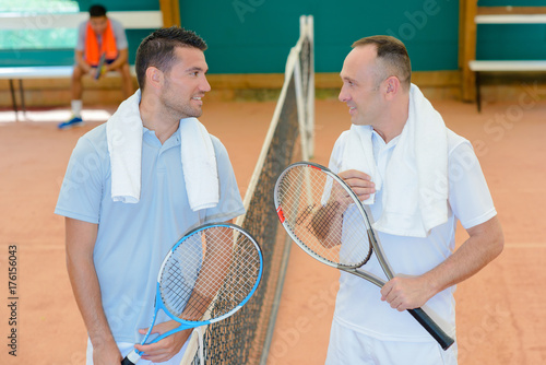 tennis players having a conversation © auremar