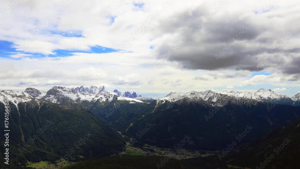 Time lapse - Moving coulds over the Rosengarten mountain range, South Tyrol, Italy Time lapse - Moving coulds over the Rosengarten mountain range, South Tyrol, Italy