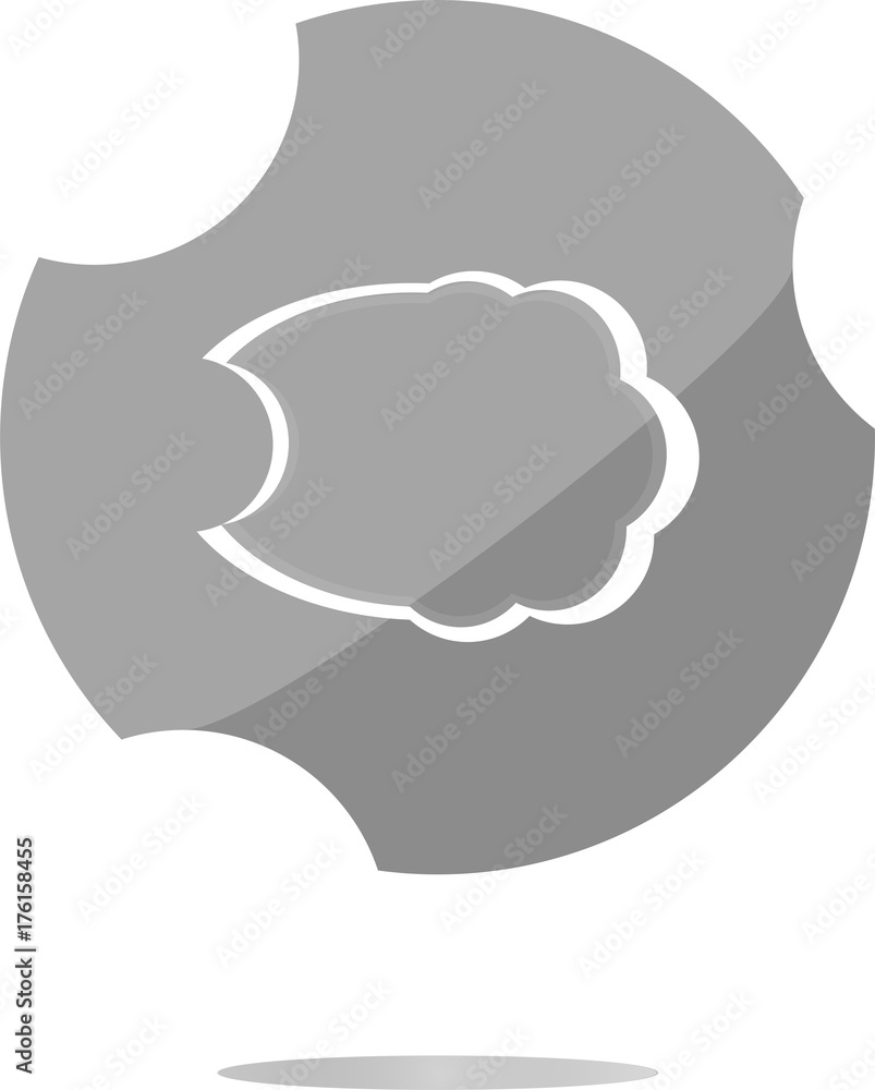cloud icon on the button . Flat sign isolated on white background cloud icon on the button . Flat sign isolated on white background