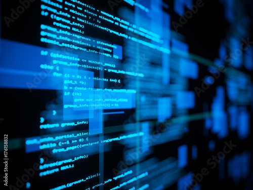 Obraz na płótnie Programming code background
