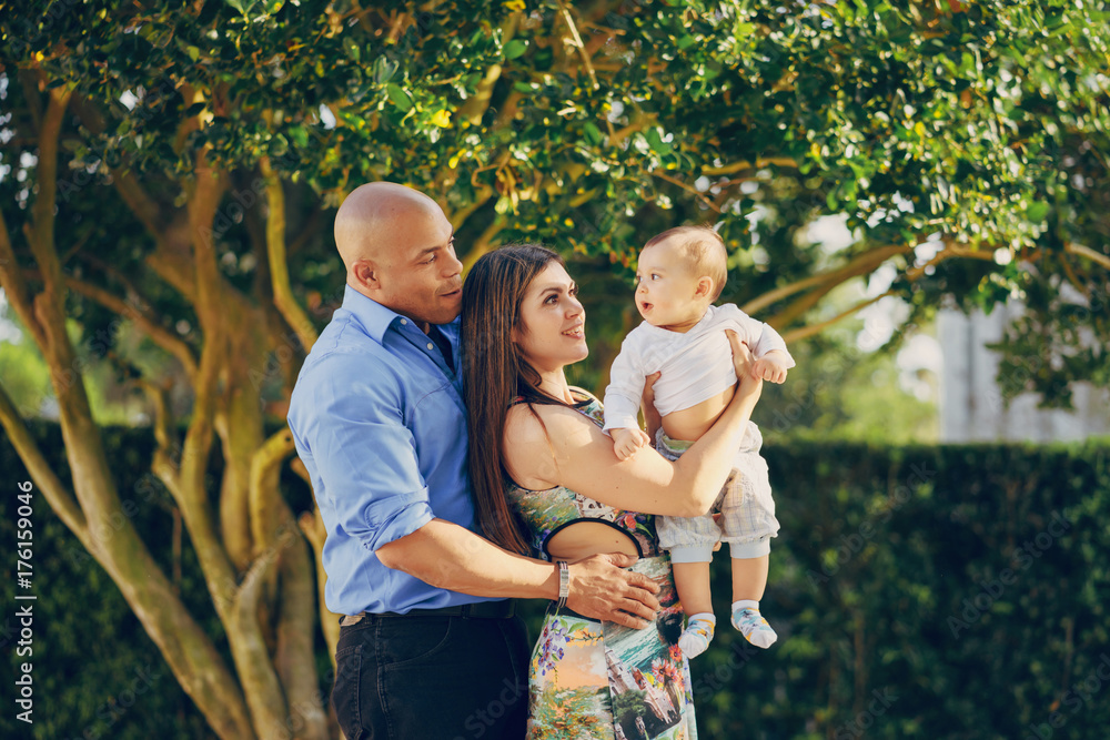 Fototapeta premium family on a walk