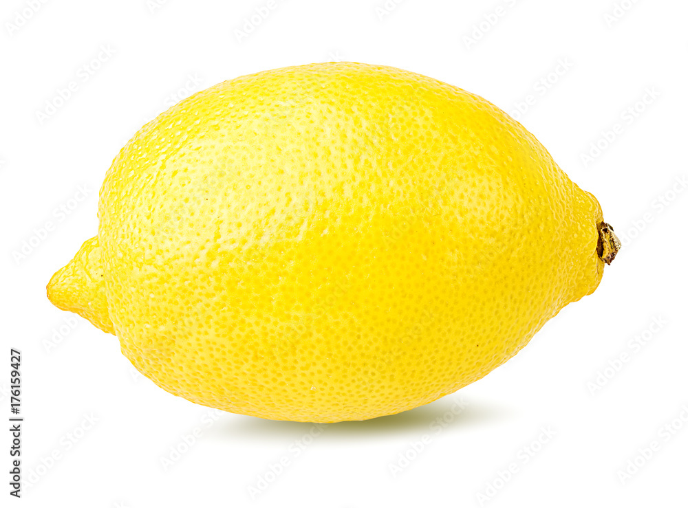 Fresh lemon isolated on white background with clipping path