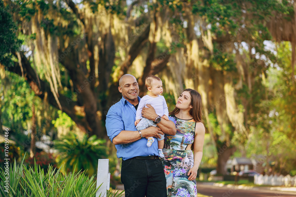 Fototapeta premium family on a walk