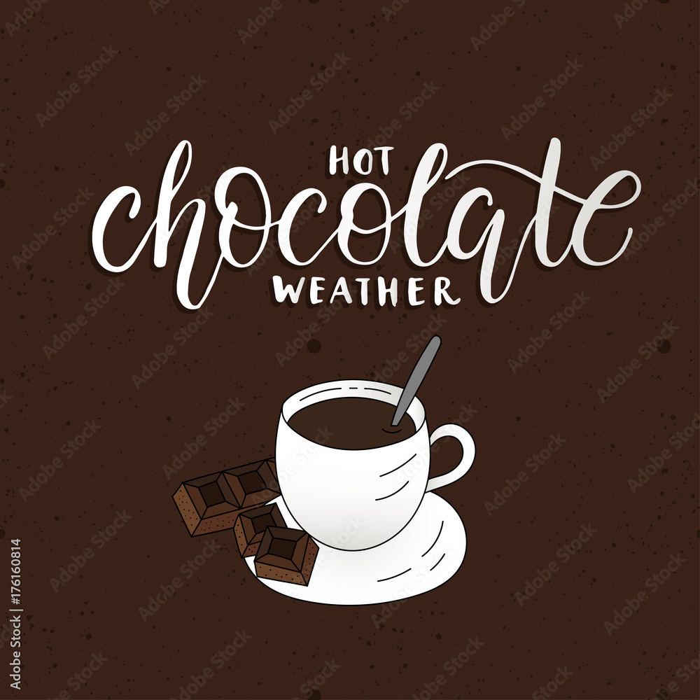 Obraz premium Hot Chocolate Weather. Vector.