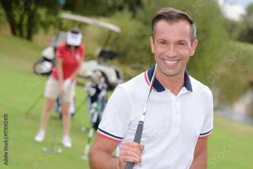 Portrait of male golfer