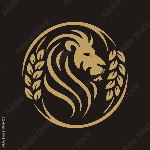 Fototapeta Naklejka Na Ścianę i Meble -  Head Lion Circle Grain