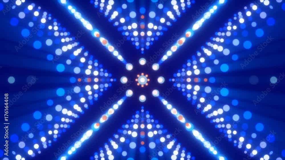motion light and particles, blue abstract background, loop motion light and particles, blue abstract background, loop