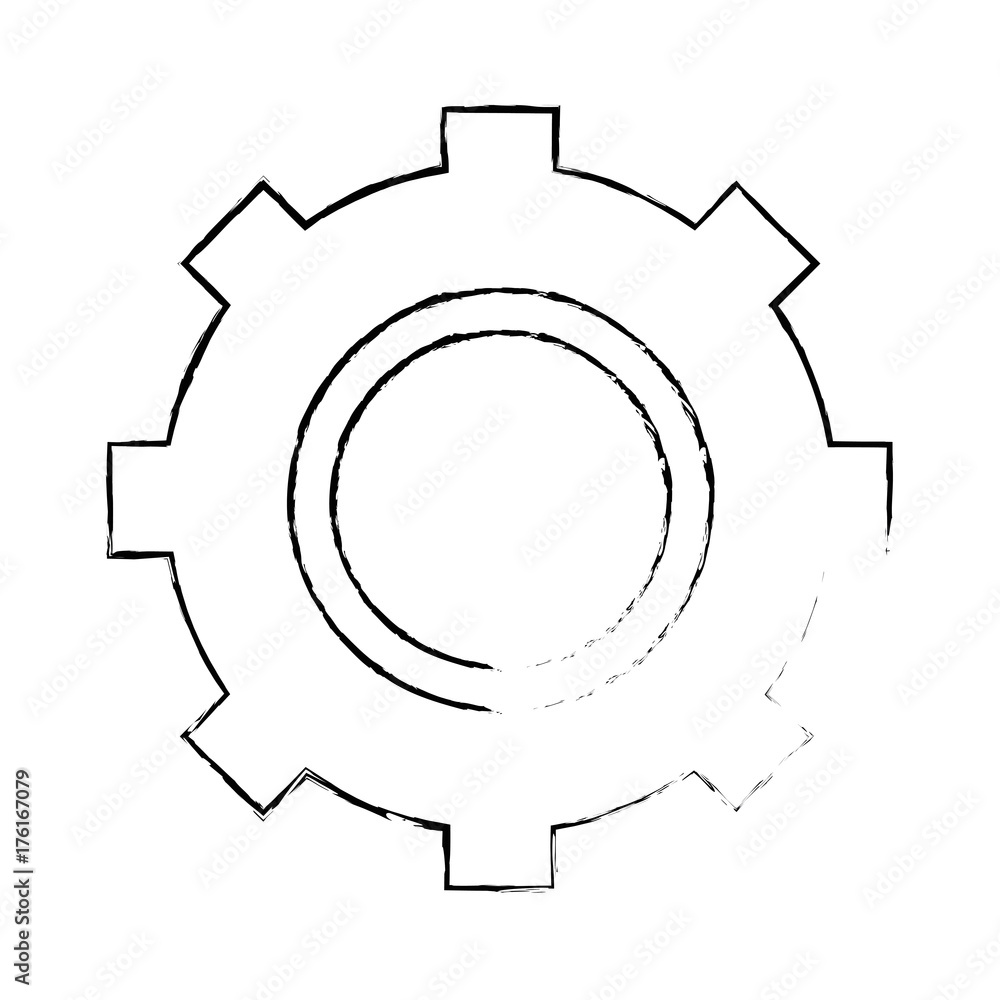 gears machine isolated icon gears machine isolated icon