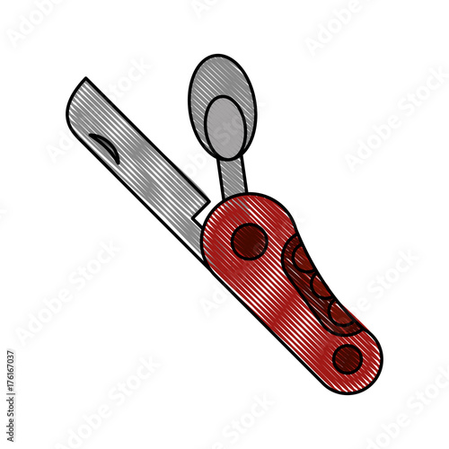 camping knife icon image vector illustration design