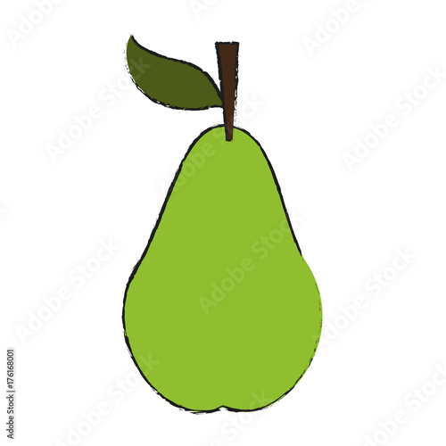 pear fruit icon image vector illustration design