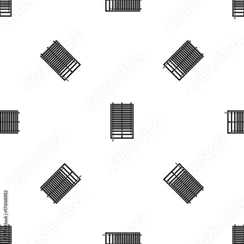 Window with wooden jalousie pattern seamless black