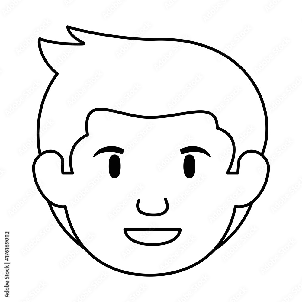 young man head avatar character vector illustration design young man head avatar character vector illustration design