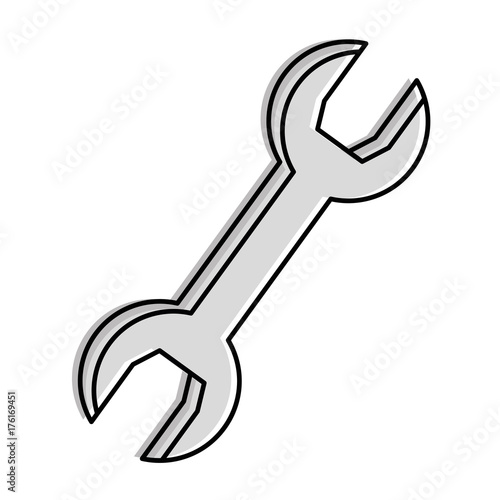 wrench key isolated icon