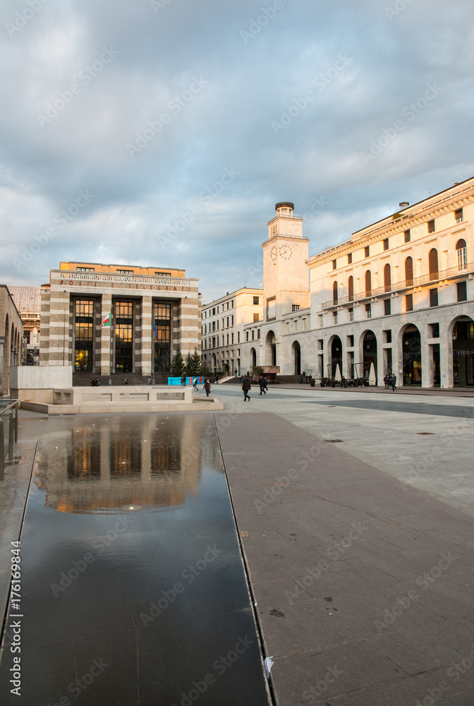 The panorama of Piazza della Vittoria square, Brescia