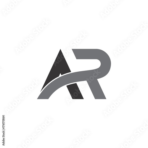 Letter AR logo design vector