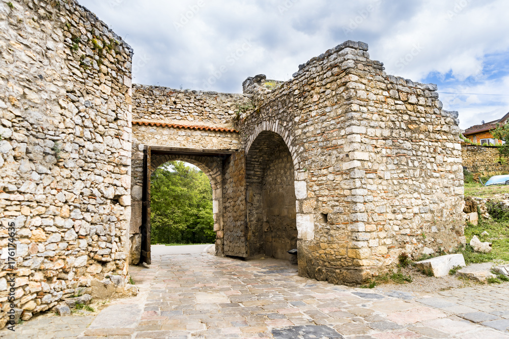 Ancient gate on Old fortress ruins of tzar Samuel in Ohrid, Macedonia Ancient gate on Old fortress ruins of tzar Samuel in Ohrid, Macedonia