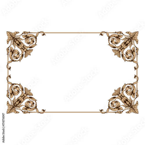 Classic vintage baroque ornament.