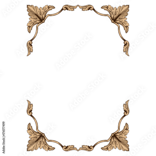 Classic vintage baroque ornament.