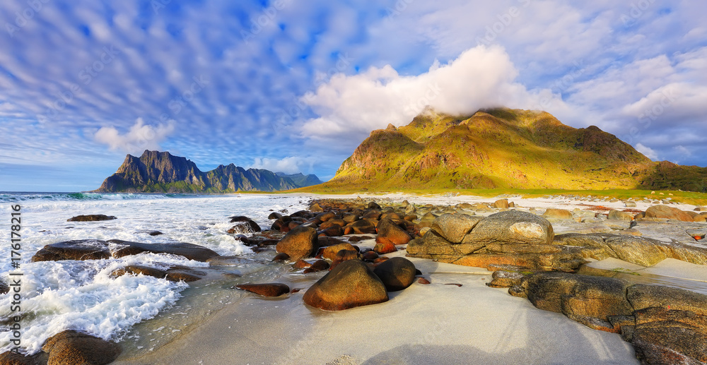Seascape of Lofoten islands