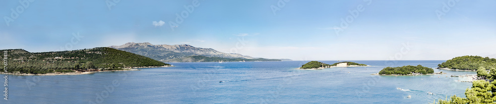Green island and sea nature landscape panorama