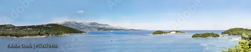 Green island and sea nature landscape panorama