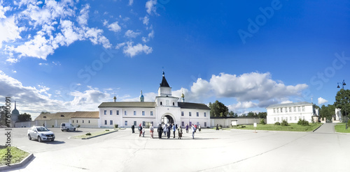 KOZELSK, RUSSIA - circa AUGUST, 2016: Optina Pustyn monastery entrance, Kozelsk, Russia
