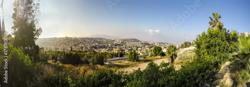 Panorama of Nazareth with Basilica of Annunciation - Israel