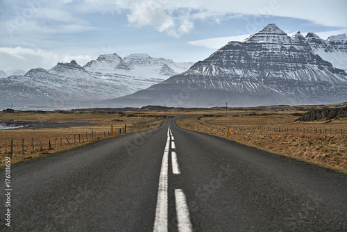 Country roadway in Iceland photo
