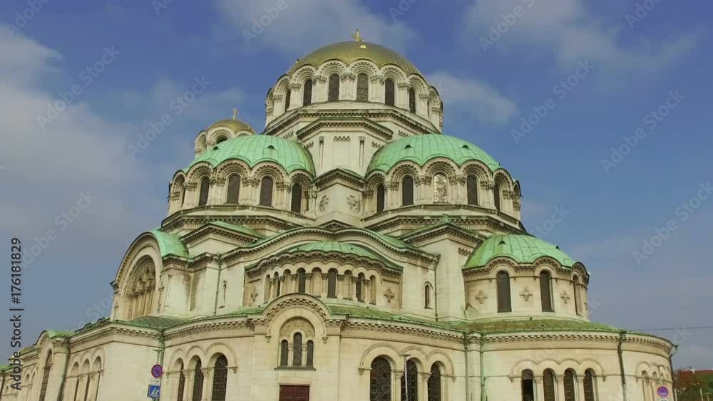 Hypertimelapse of Cathedral “St. Alexander Nevsky” an Orthodox church in Hypertimelapse of Cathedral “St. Alexander Nevsky” an Orthodox church in