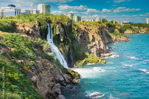 Fototapeta Naklejka Na Ścianę i Meble -  Lower Duden waterfall on the Mediterranean coast