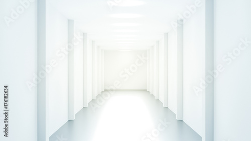 Corridor with illuminated light