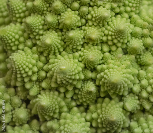Spiral Romanesco broccoli texture
