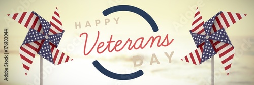 Composite image of logo for veterans day in america 