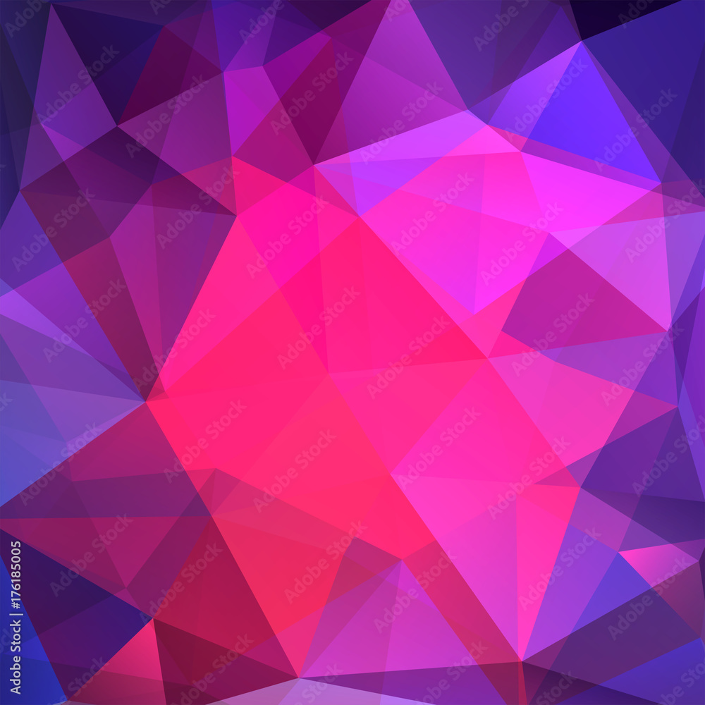 Abstract background consisting of pink, purple triangles. Geometric design for business presentations or web template banner flyer. Vector illustration Abstract background consisting of pink, purple triangles. Geometric design for business presentations or web template banner flyer. Vector illustration