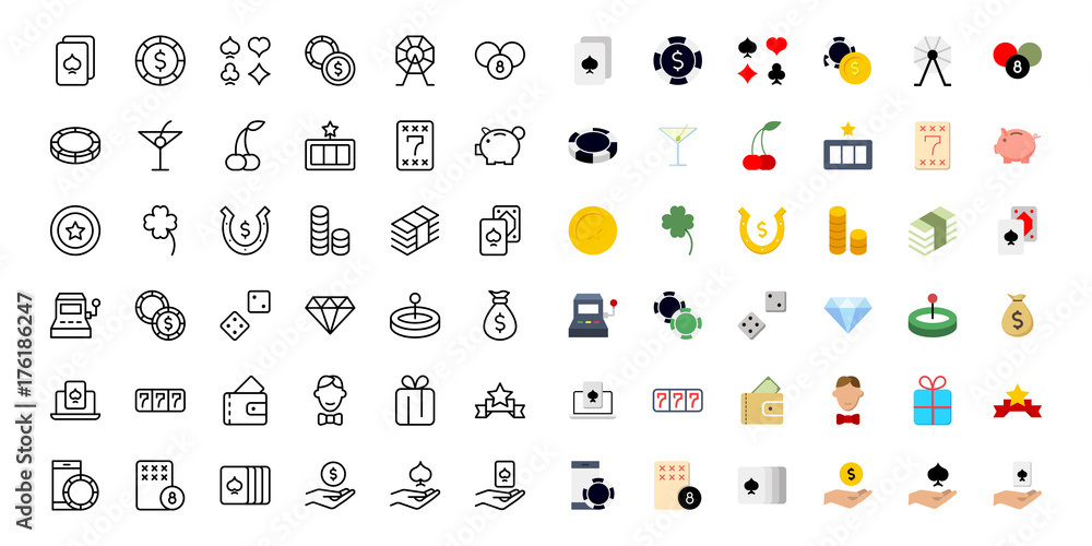 Casino icon set Casino icon set