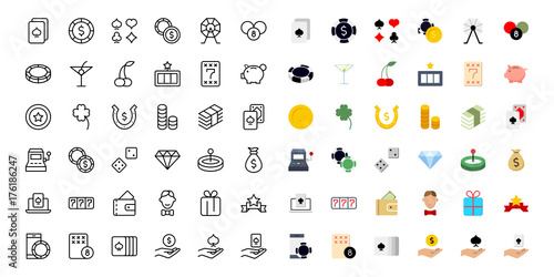 Casino icon set