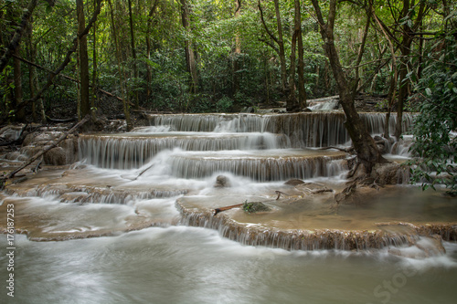 Hua Mae Kamin Waterfall  Kanchanaburi  Thailand