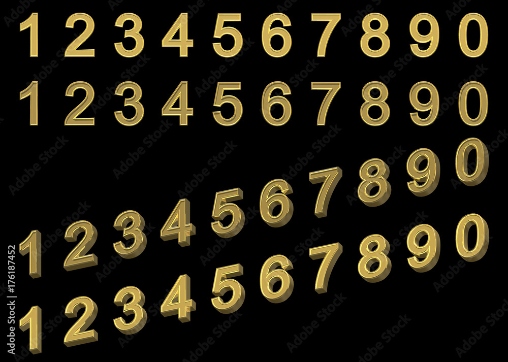 3d Cg 立体 数字 ゴールド Stock イラスト Adobe Stock 3d Cg 立体 数字 ゴールド Stock イラスト Adobe Stock