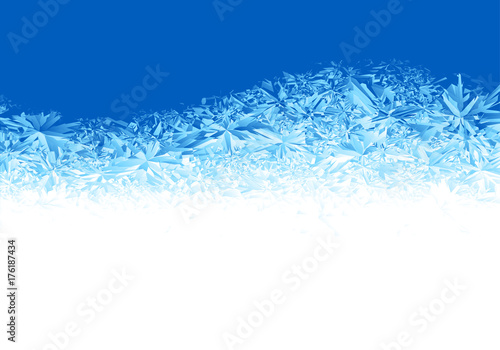 Winter blue ice frost background