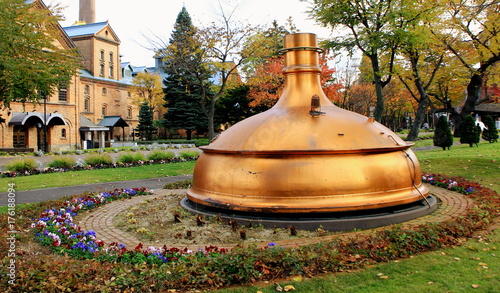 Old distillation kettle in sapporo