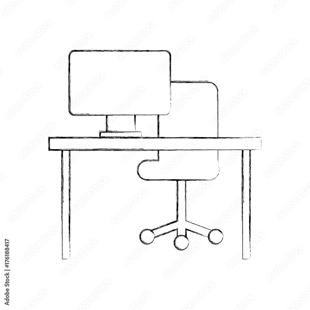 office desk computer chair furniture workspace office desk computer chair furniture workspace