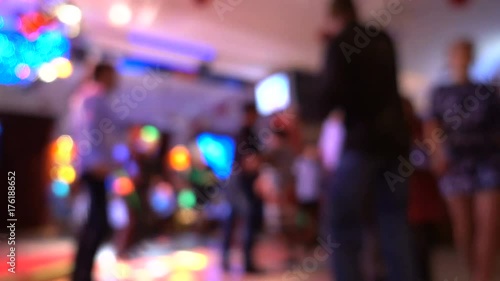 Wallpaper Mural Defocused dance floor in a nightclub. People out of focus are dancing. Torontodigital.ca