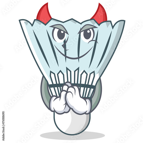 Devil shuttlecock character cartoon vector