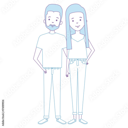 lovers couple avatars character vector illustration design © Gstudio
