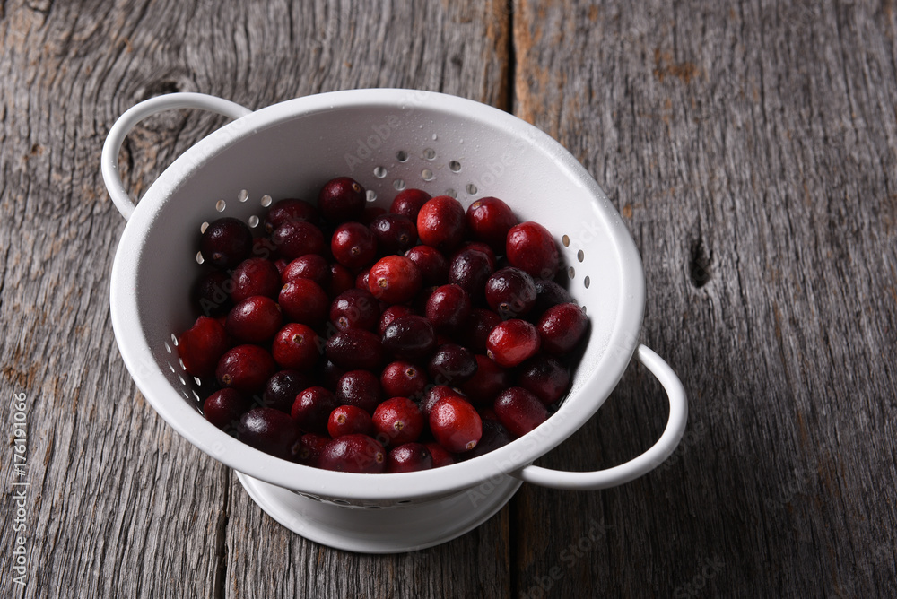 Colander of Fresh Cranberries Colander of Fresh Cranberries