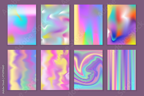 Universal holographic vector blur texture abstract color fills background surface illustration brochure.