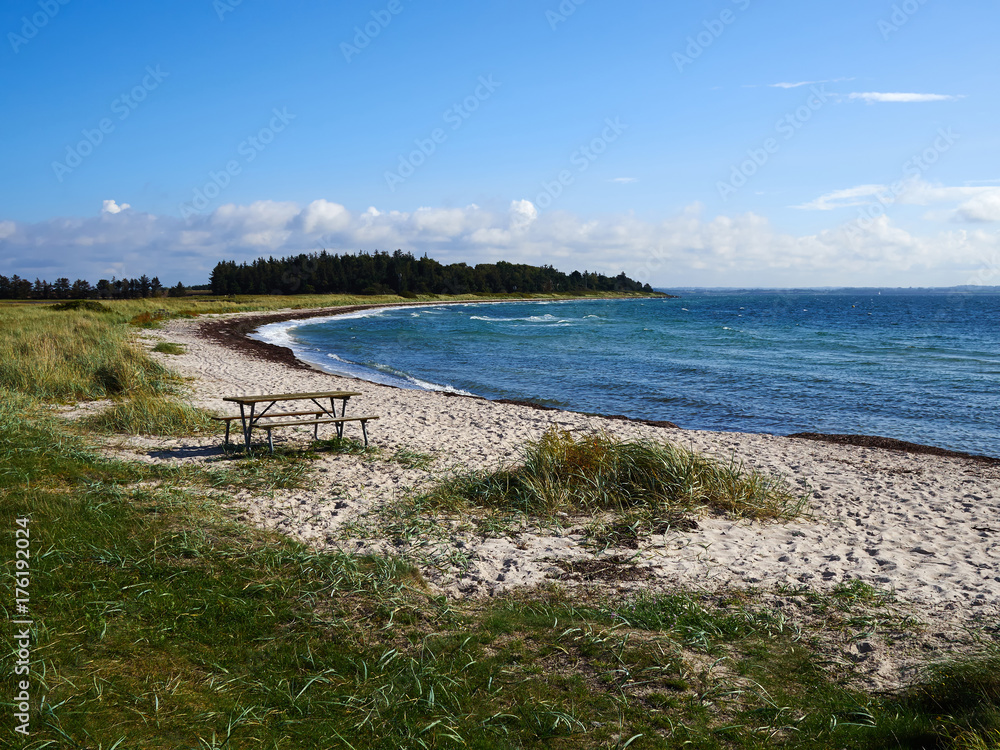 Beautiful coast line beach Denmark