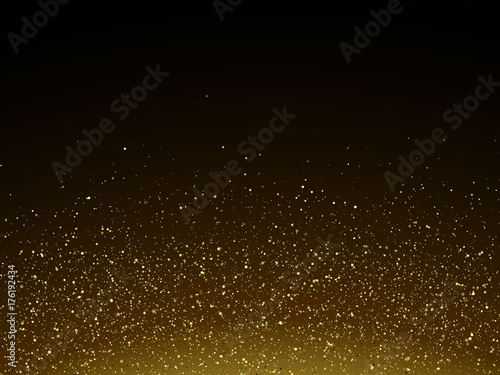 Vector particles golden dust, shimmering glitter texture